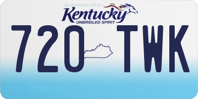 KY license plate 720TWK