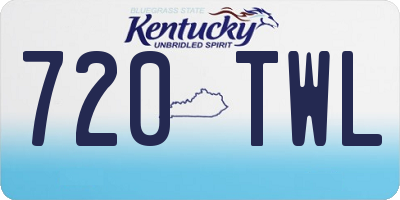 KY license plate 720TWL