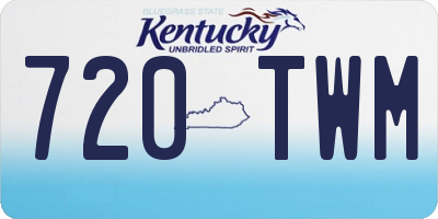 KY license plate 720TWM