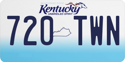 KY license plate 720TWN