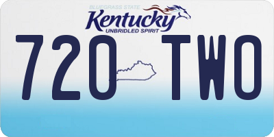 KY license plate 720TWO