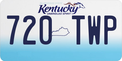 KY license plate 720TWP