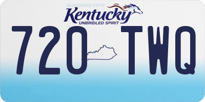 KY license plate 720TWQ