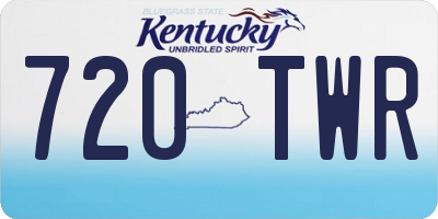 KY license plate 720TWR