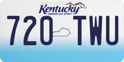 KY license plate 720TWU