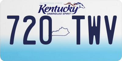 KY license plate 720TWV