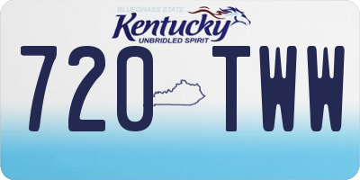 KY license plate 720TWW