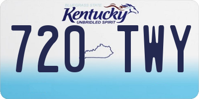 KY license plate 720TWY