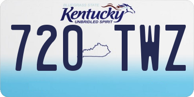 KY license plate 720TWZ