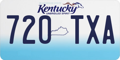 KY license plate 720TXA