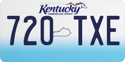 KY license plate 720TXE