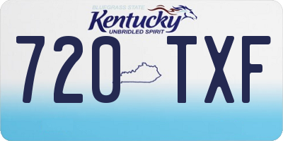 KY license plate 720TXF