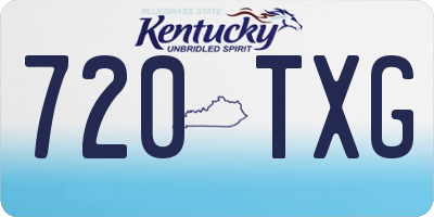 KY license plate 720TXG
