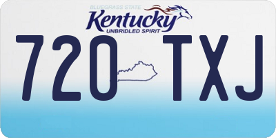 KY license plate 720TXJ