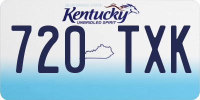 KY license plate 720TXK
