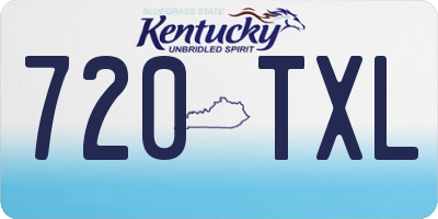 KY license plate 720TXL