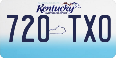 KY license plate 720TXO
