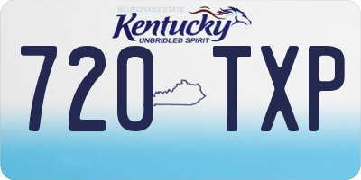 KY license plate 720TXP