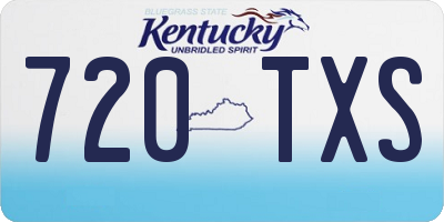 KY license plate 720TXS