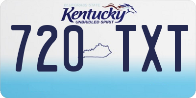 KY license plate 720TXT