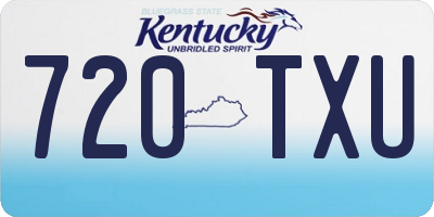 KY license plate 720TXU