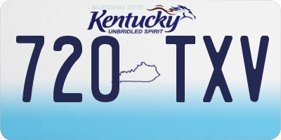 KY license plate 720TXV