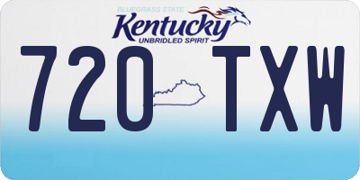 KY license plate 720TXW