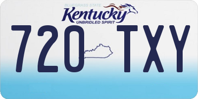KY license plate 720TXY