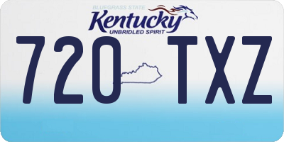KY license plate 720TXZ