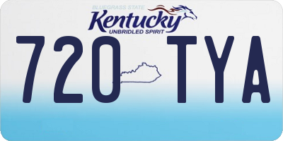 KY license plate 720TYA