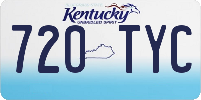 KY license plate 720TYC