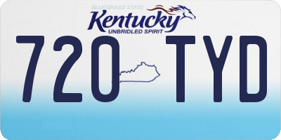 KY license plate 720TYD