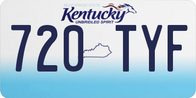 KY license plate 720TYF