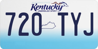 KY license plate 720TYJ
