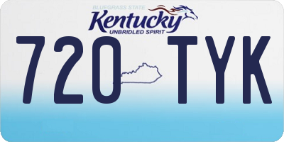 KY license plate 720TYK