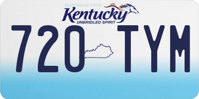 KY license plate 720TYM