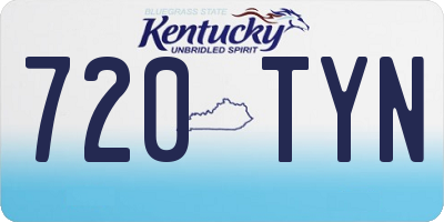 KY license plate 720TYN
