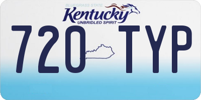 KY license plate 720TYP
