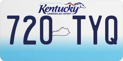 KY license plate 720TYQ