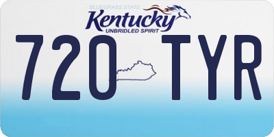 KY license plate 720TYR