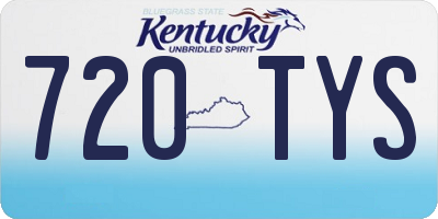 KY license plate 720TYS