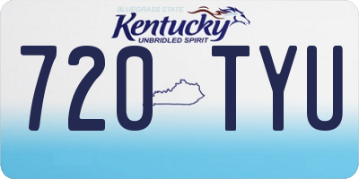 KY license plate 720TYU