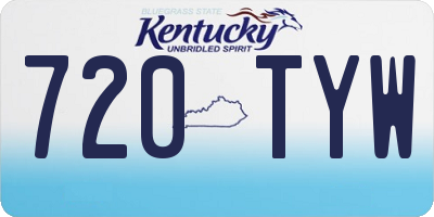 KY license plate 720TYW