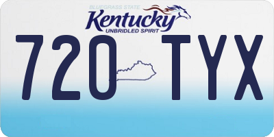 KY license plate 720TYX