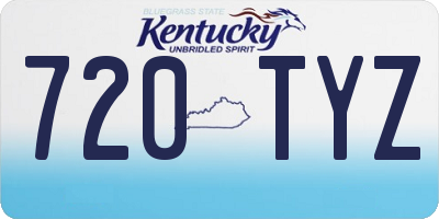 KY license plate 720TYZ