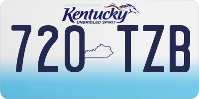KY license plate 720TZB