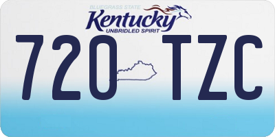 KY license plate 720TZC