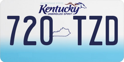 KY license plate 720TZD