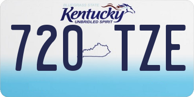 KY license plate 720TZE