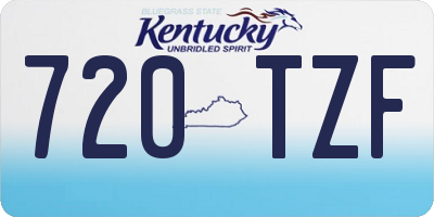 KY license plate 720TZF